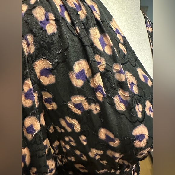 Rebecca Taylor Elegant Black and Pink Patterned Dress size 6 - Picture 8 of 11